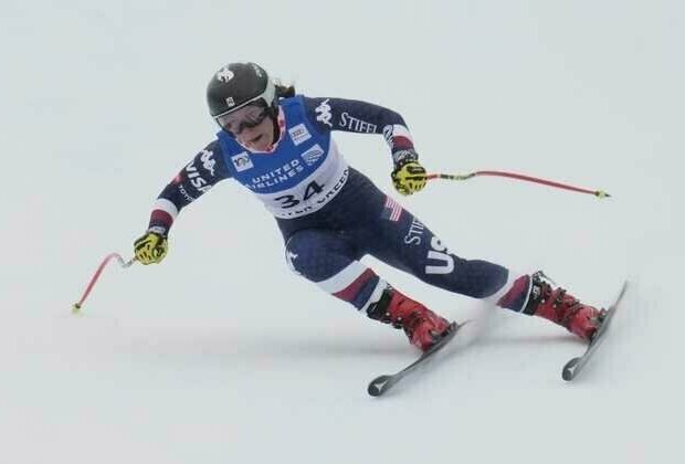 Breezy Johnson wins downhill gold at world ski championship