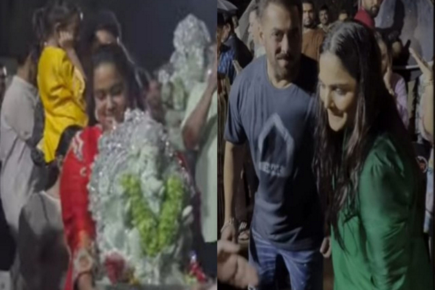 Salman Khan and family bid emotional farewell to Bappa; check video