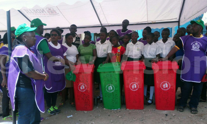 University students clean Ndejje town University students clean Ndejje town