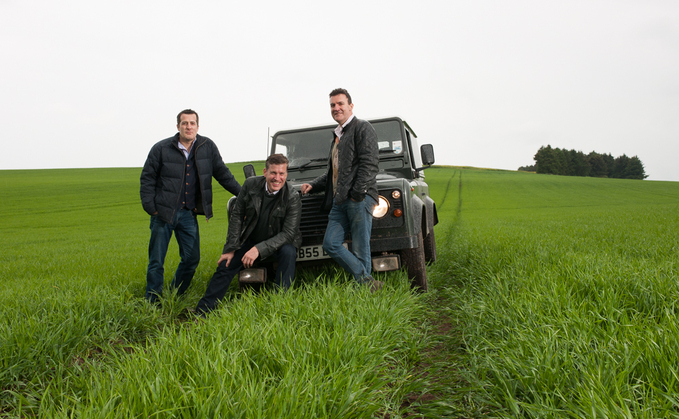 Owners of Arbikie Highland Estate, brothers Iain, David and John Stirling.