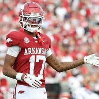 Arkansas WR Jalen Brown (leg) injured against Notre Dame