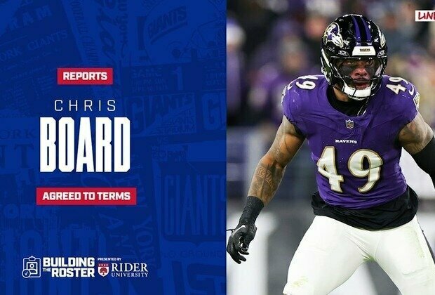 Giants agree to terms with LB Chris Board