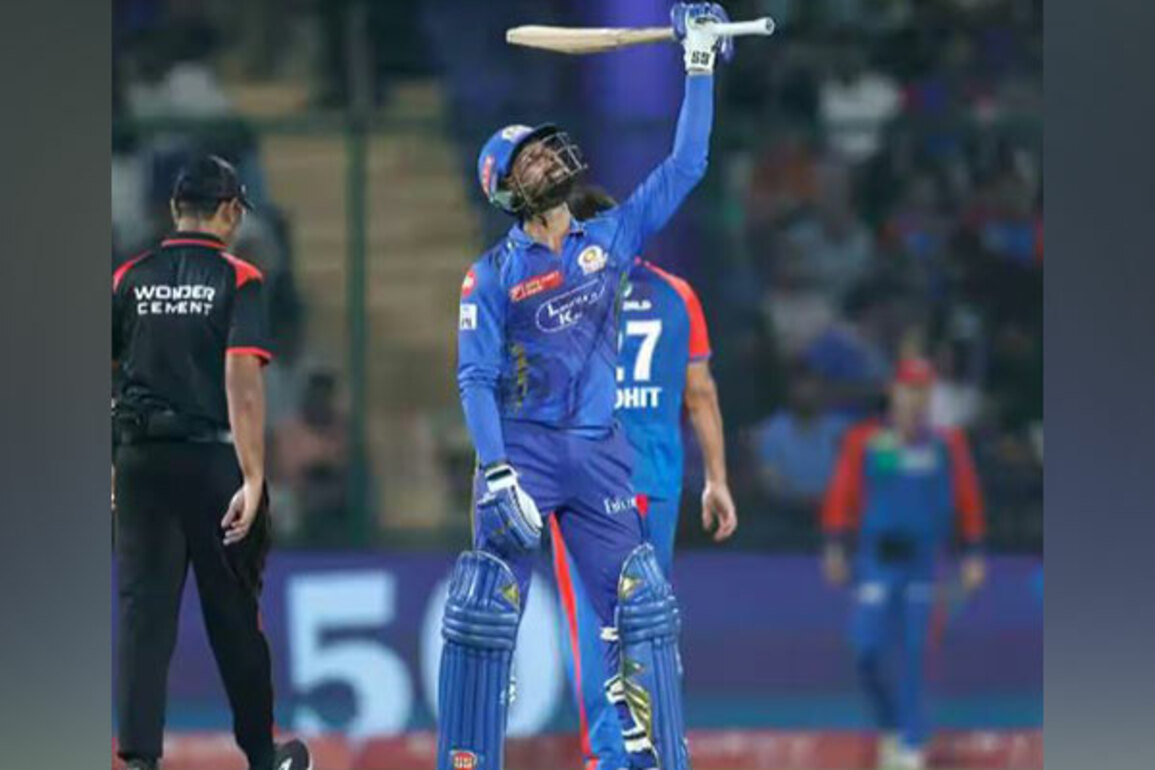 A fifty from Tilak Varma, and impactful innings by Surya Kumar Yadav powers MI to 205/5 in their 20 over against DC