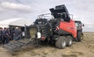  Kuhn's SB 1290 iD large square baler was demonstrated in Naracoorte, SA, yesterday. Picture Mark Saunders.