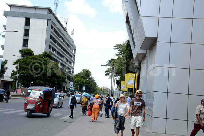  ourists take a stroll on the streets 