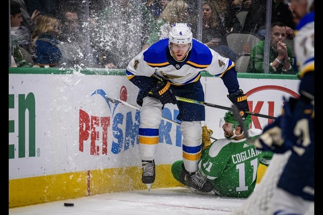 Blues lose Carl Gunnarsson (knee), Ivan Barbashev (ankle)