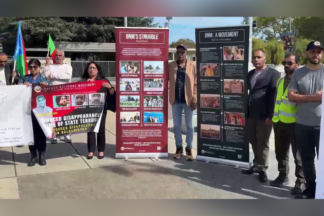 Activists hold protest in Geneva to spotlight human rights abuses in Balochistan