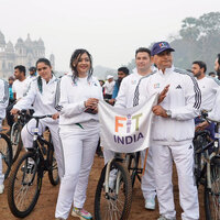 "Cycling is best way to get fit": Former cricketer Rajesh Chauhan at 55th edition of Fit India Sundays on Cycle