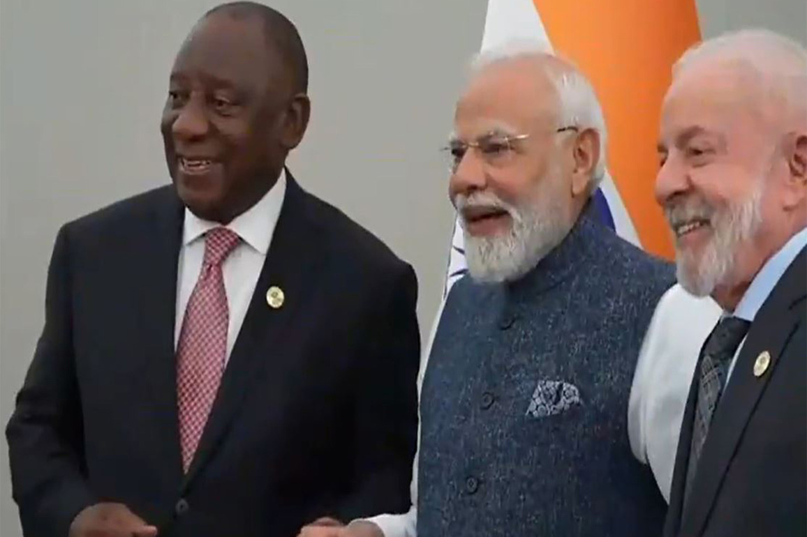PM Modi attends India-Brazil-South Africa leaders' meeting on sidelines of G-20 Summit in Johannesburg