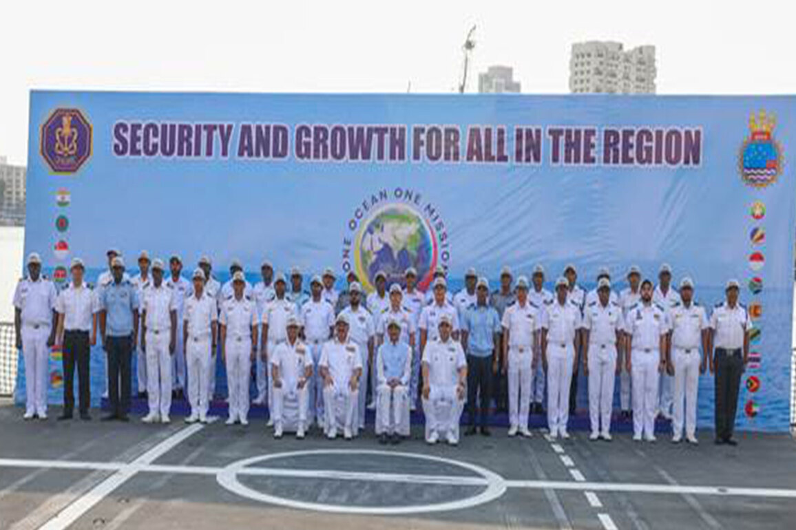 Minister of State for Defence Sanjay Seth flags off IOS SAGAR from Mumbai