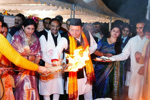 Uttarakhand CM Dhami celebrates Budhi Diwali at his residence