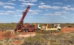  An RC drilling rig on the first hole at QXR’s Turner River lithium project