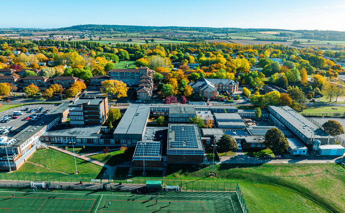 A solar array on a school roof in Milton Keynes / Credit: iStock