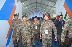 Chief of Army Staff, Gen. Manoj Pande visited the exhibits at MSME Expo 2024