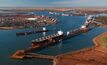  Port Hedland, o maior porto de exportação de minério de ferro do mundo, na Austrália