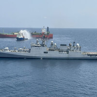INS Trikand battles blaze, rescues crew after LPG tanker explosion off Yemen coast