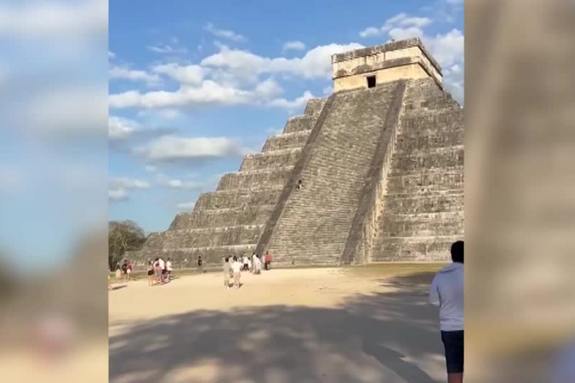 Tourist booed for climbing sacred Mayan pyramid in Mexico