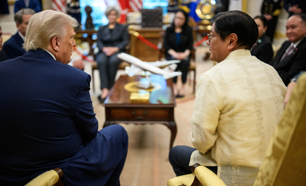US president Donald Trump and Philippine president Ferdinand Marcos Jr. met in the Washington on July 22, 2025.