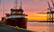 The Fugro Enterprise survey vessel at dock. Credit: Fugro