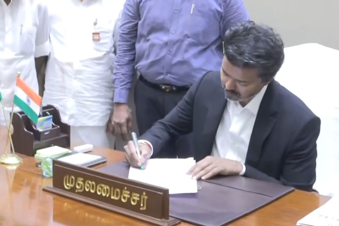 Vijay officially takes charge as Tamil Nadu Chief Minister after swearing-in ceremony in Chennai