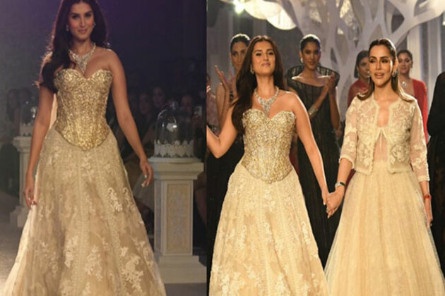 ICW 2025: Tara Sutaria looks regal as she walks the ramp for Isha Jajodia in a dreamy corset gown