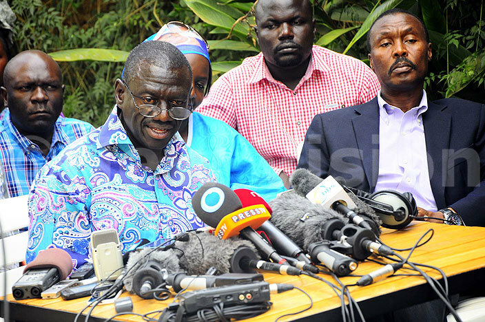  esigye during a press conference