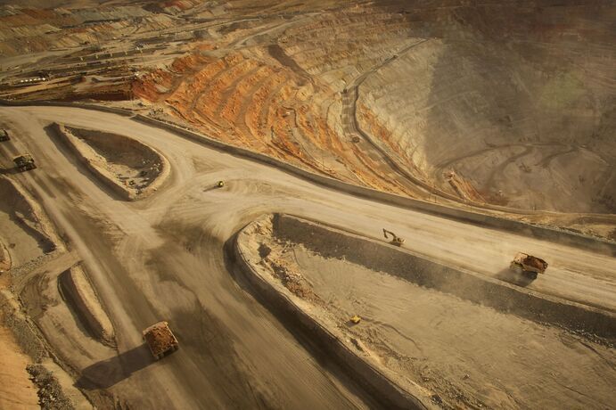 The Antapaccay copper mine in Peru