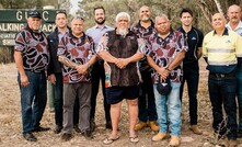 Representatives of the Barada Barna people and Whitehaven Coal following a Welcome to Country delivered by Greg Palinka Griffiths at Bindea Porcupine Lookout.