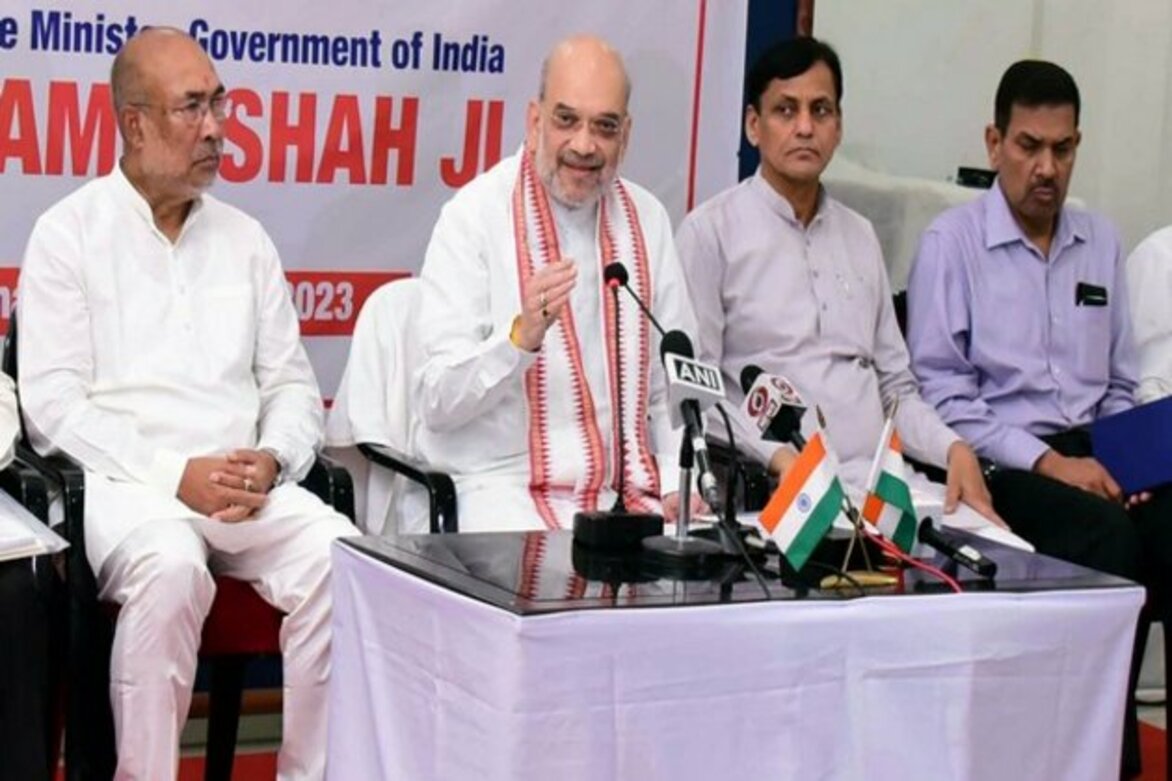 Biometric, eye impressions of people coming from neighboring countries are also being taken: Amit Shah in Manipur