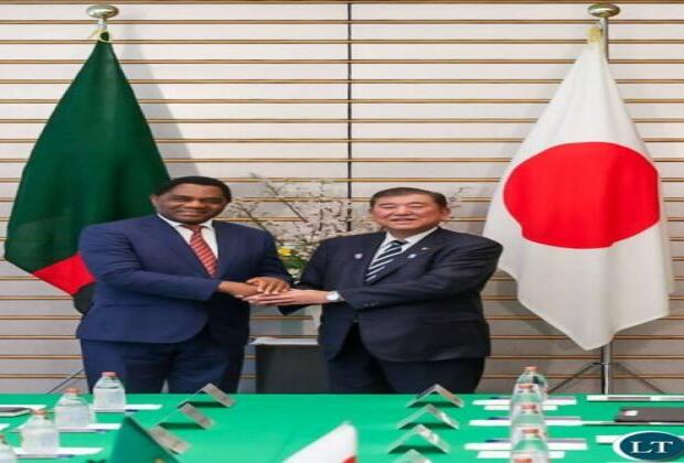 President Hichilema Meets Japanese Prime Minister Shigeru Ishiba, Strengthens Bilateral Ties