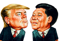 Presidentes dos EUA, Donald Trump, e da China, Xi Jinping