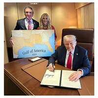 US Interior Secy Doug Burgum congratulates Trump on signing proclamation renaming Gulf of Mexico