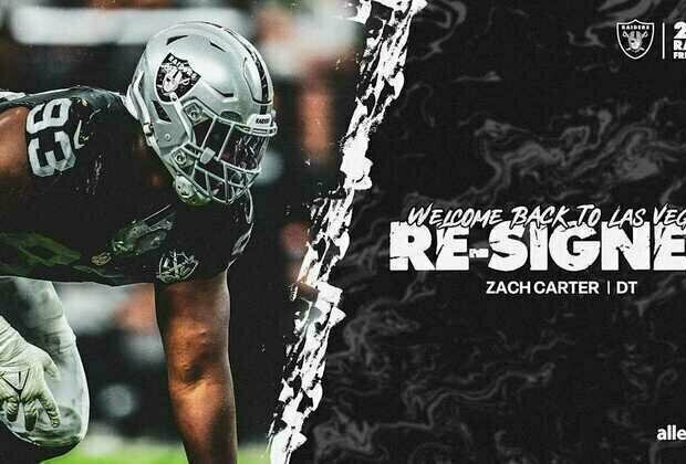 Raiders re-sign DT Zach Carter