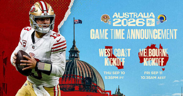 49ers to Open 2026 Season vs. Rams in Melbourne on Sept. 10
