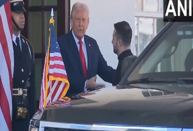 US: Trump greets Zelenskyy at White House, says "Oh look, he's all dressed up today!"