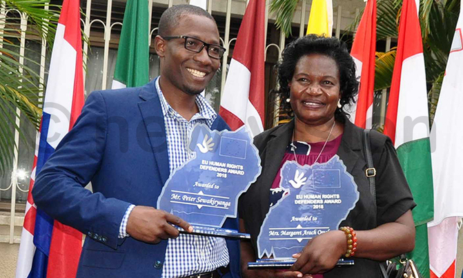 Two Ugandans get EU human rights awards Two Ugandans get EU human rights awards