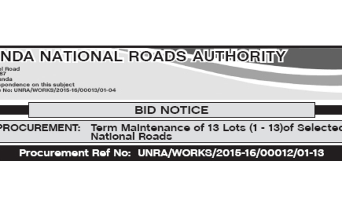 The Uganda National Roads Authority (UNRA) The Uganda National Roads Authority (UNRA)