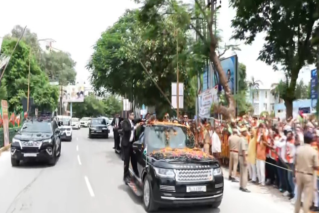 PM Modi conducts roadshow in Varanasi ahead of bilateral meeting with visiting Mauritus PM