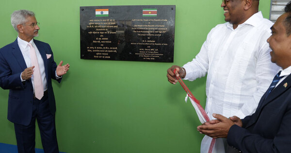 EAM Jaishankar hands over India-assisted passion fruit processing facility in Suriname