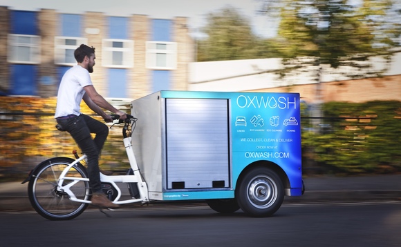 The start-up relies on electric bikes to deliver washing in Oxford and Cambridge | Credit: Oxwash