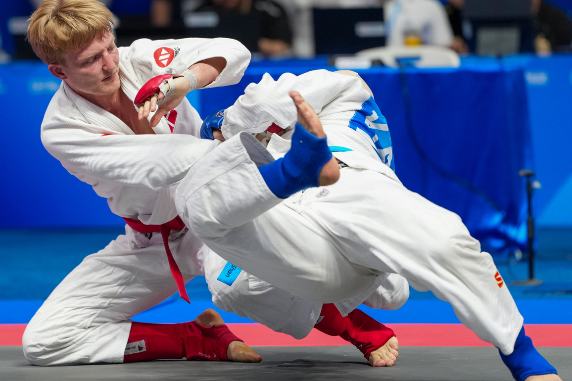 (SP)CHINA-CHENGDU-THE WORLD GAMES 2025-JU-JITSU-MEN'S -77KG FIGHTING-FINALS(CN)