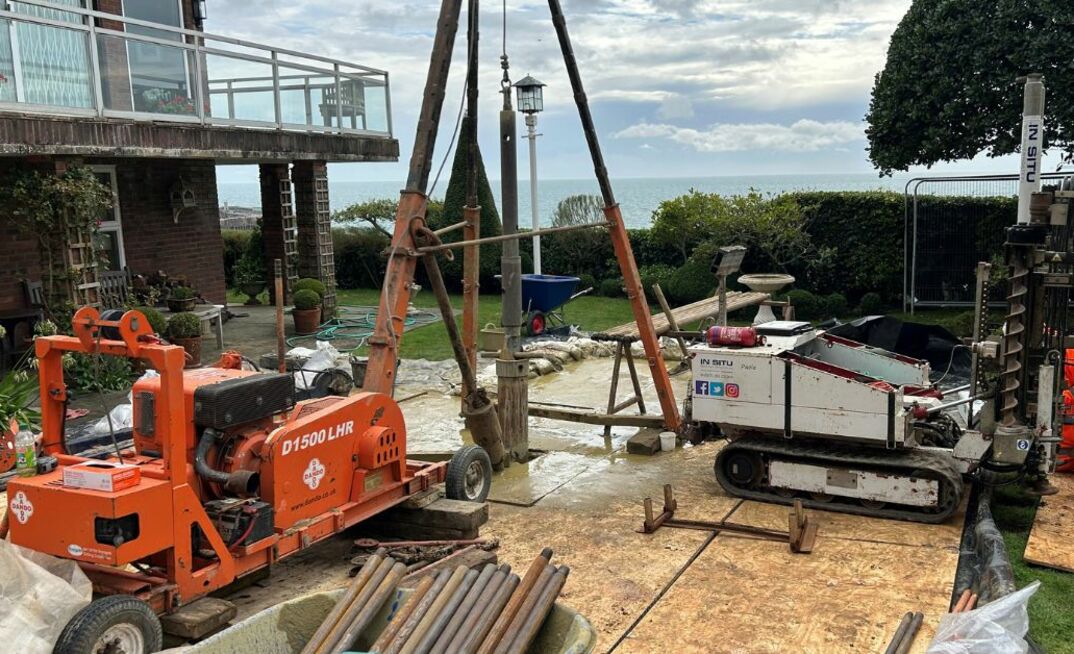 During investigation work at a landslide in Kent, UK, CAN Geotechnical made use of made use of a 13t cone penetrating testing rig and a 5m cable percussive borehole rig and smaller 1.5t and 3m rigs