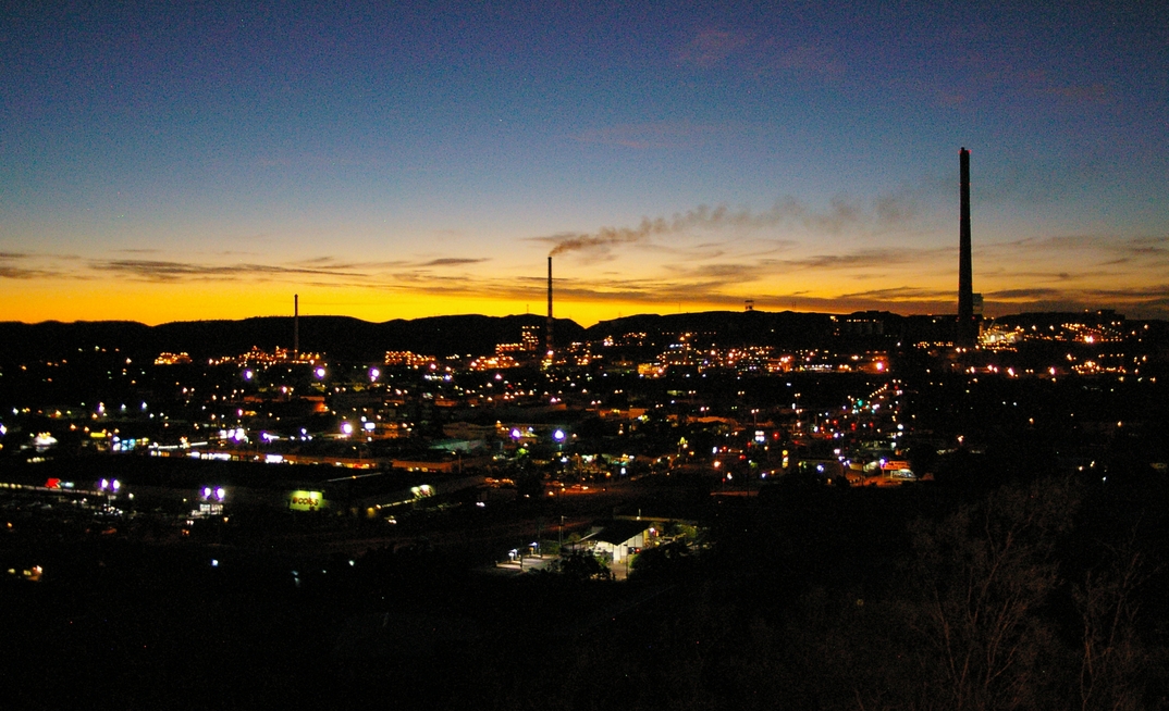 Mount Isa's iconic smelter stack.