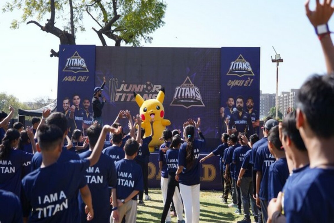 Gujarat Titan collaborate with 'Pokeman' to celebrate 'Junior Titans' season two in Ahmedabad