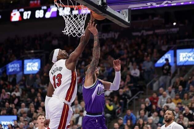 NBA roundup: Heat light up Jazz for 147 points in victory