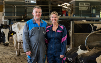 Brown Swiss and Holsteins milking in harmony on Staffordshire dairy farm