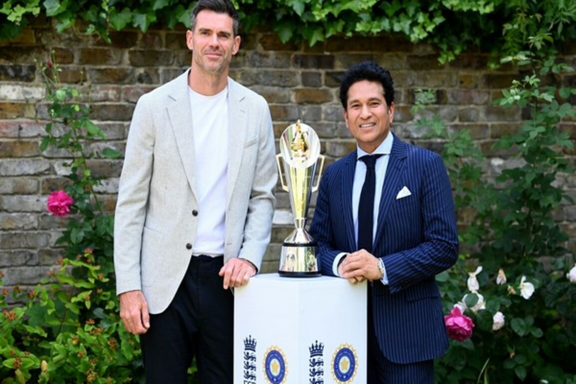 "Feel completely out of place...": Anderson on being alongside Tendulkar at launch of trophy named after both icons