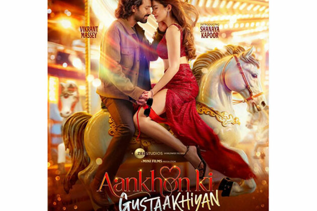 A look at romantic chemistry between Shanaya Kapoor, Vikrant Massey in 'Aankhon Ki Gustaakhiyan' trailer