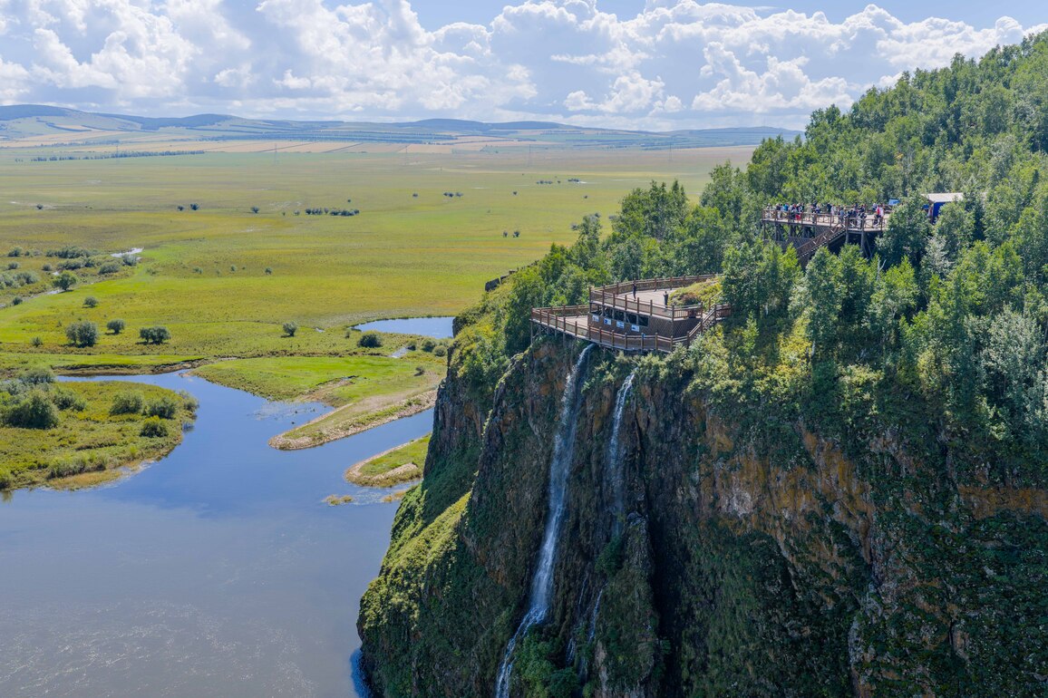 CHINA-INNER MONGOLIA-HULUN BUIR-ERGUNE-RIVER-WETLAND-SCENERY (CN)