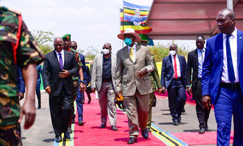 Magufuli and museveni meet in chato tanzania on oil pipeline agreement 13th sept 2020 03 1 350x210